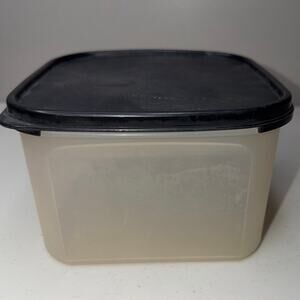 Tupperware Square #2 Modular Mate Black Seal Pantry Food Storage Organization